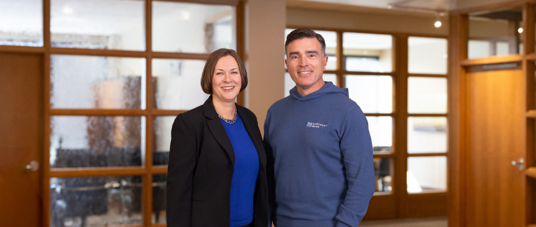 Ben and Eva Rasmussen smiling side by side